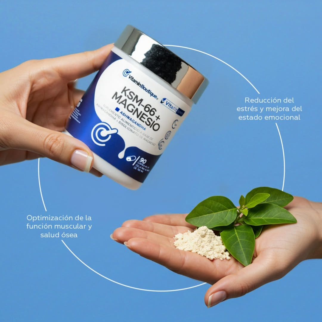 Vitamin Boutique - KSM-66 + Magnesio - Ashwagandha - 750 mg (90 Cápsulas)