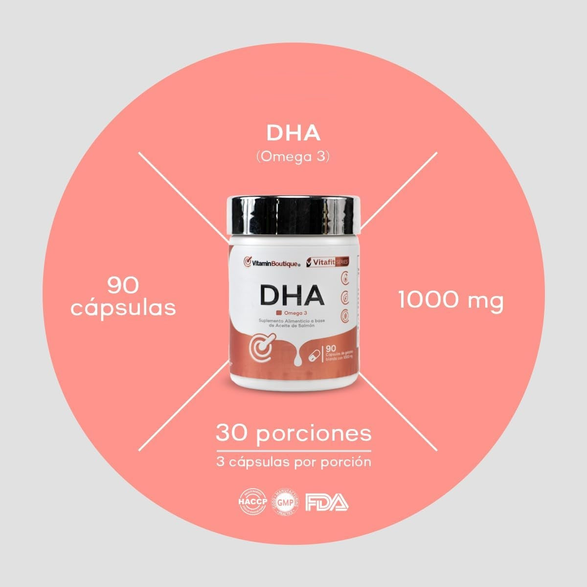 Vitamin Boutique - DHA - Omega 3 - 1000 mg (90 Cápsulas)