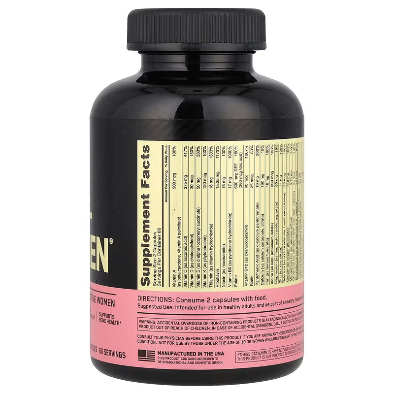 Optimum Nutrition - OPTIWOMEN - Multivitamínico - 120 Tabletas