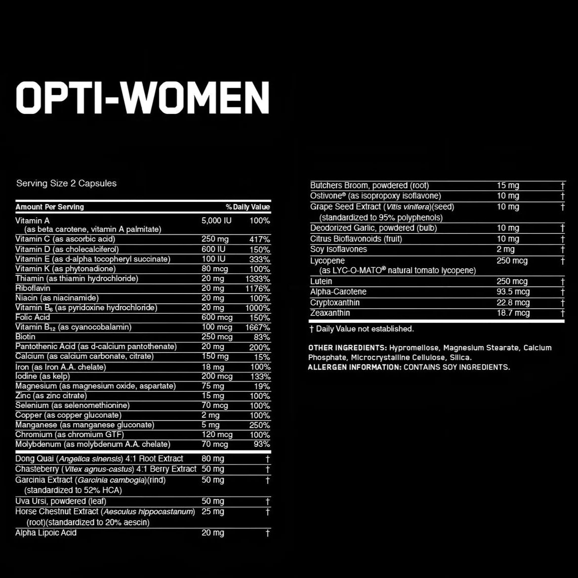 Optimum Nutrition - OPTIWOMEN - Multivitamínico - 120 Tabletas
