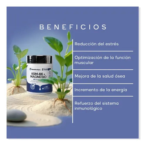 Vitamin Boutique - KSM-66 + Magnesio - Ashwagandha - 750 mg (90 Cápsulas)