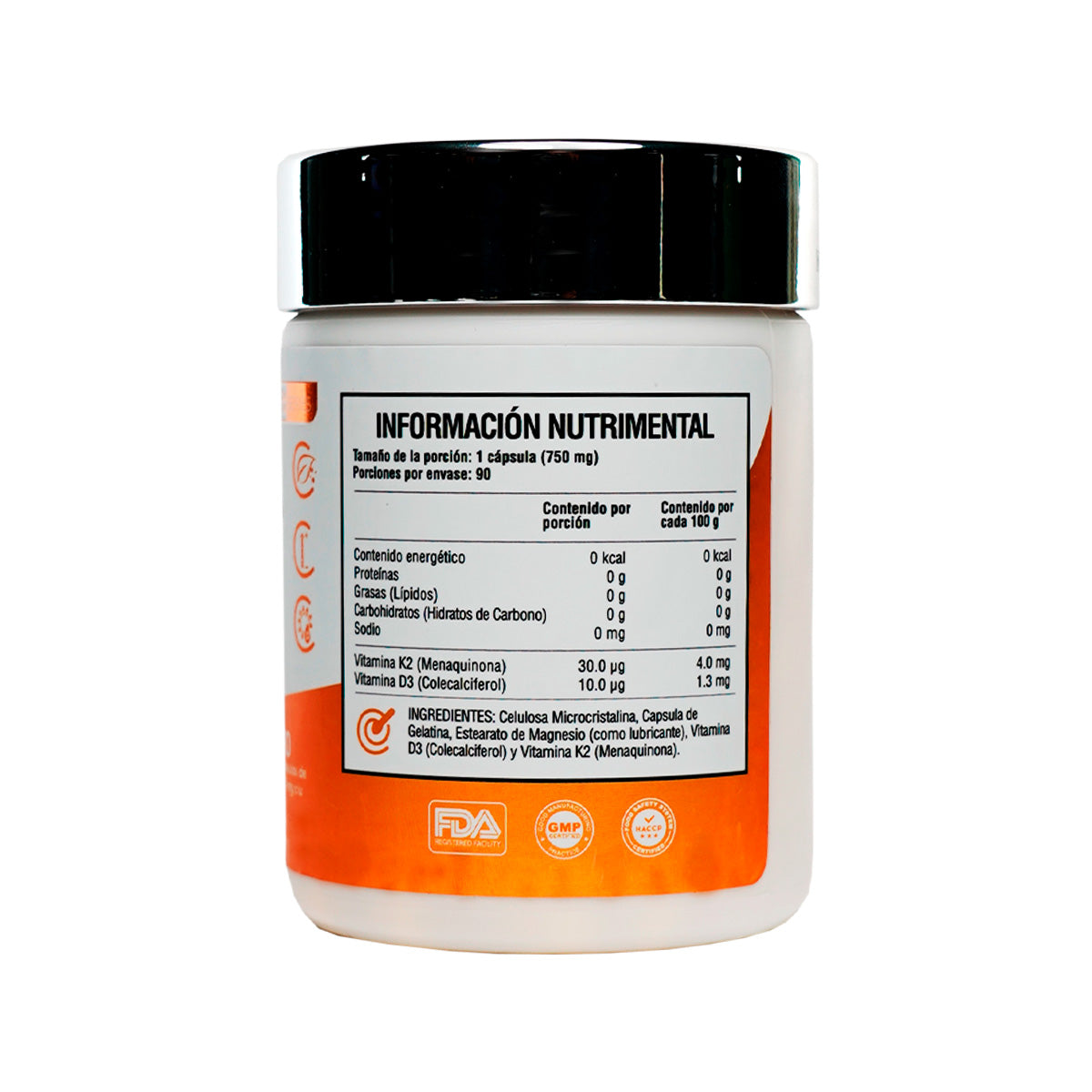 Vitamin Boutique - VITAMINA D3 + K2 - Colecalciferol - 750 mg (90 Cápsulas)