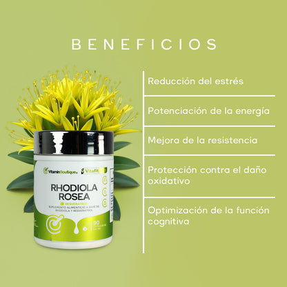 Vitamin Boutique - RHODIOLA ROSEA - Resveratrol - 750 mg (90 Cápsulas)