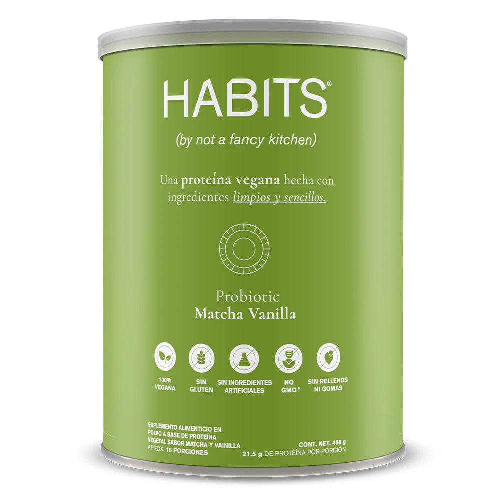 Habits - Proteina - Probiotic
Matcha Vanilla
Ejercicio
Suplemento Alimenticio