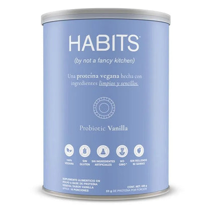 Habits - Proteina - Probiotic
Vanilla
Ejecicio
Deportes
Suplemento Alimenticio